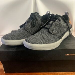 Merrell Men's Black and Gray Knit Sneakers